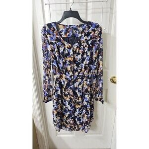 W118 by Walter Baker Multicolor Floral Button Front Long Sleeve Dress Size Small